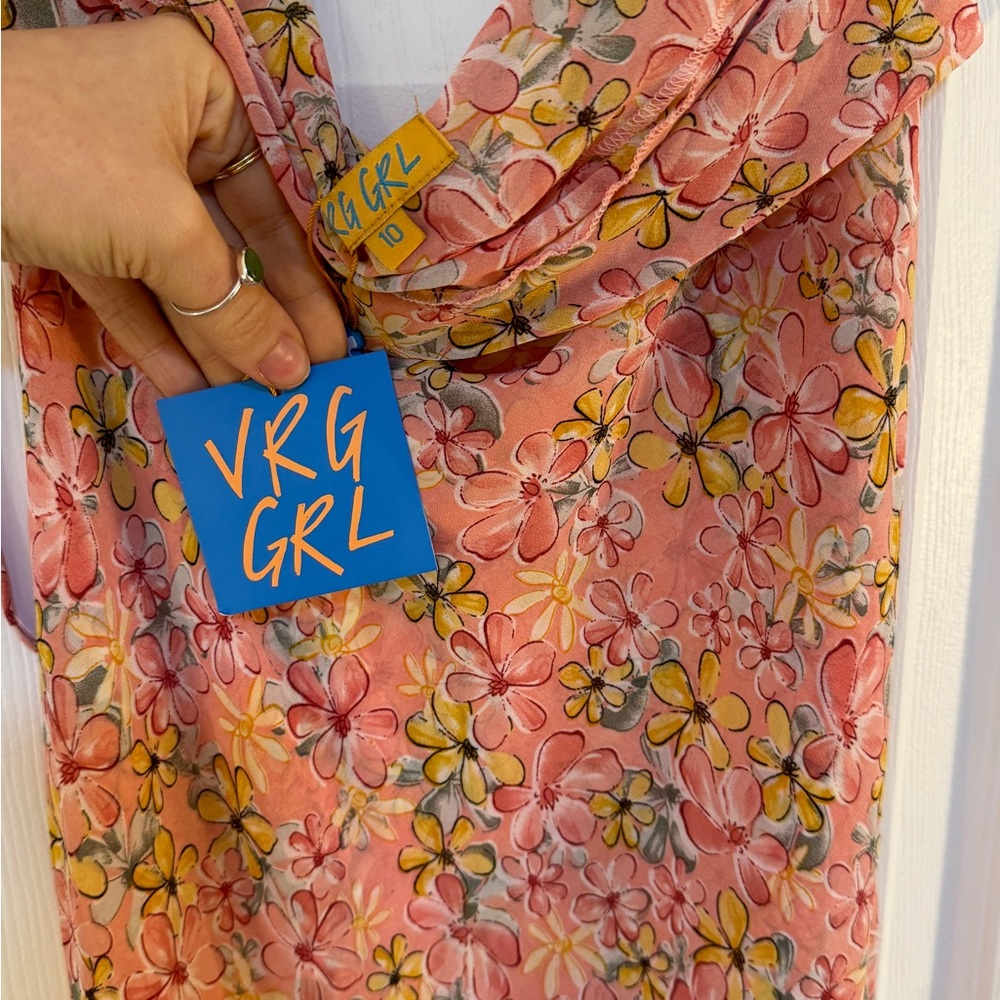 New with tags Vrg Girl Floral Maxi Slip Dress- Size Medium - Picture 6 of 8